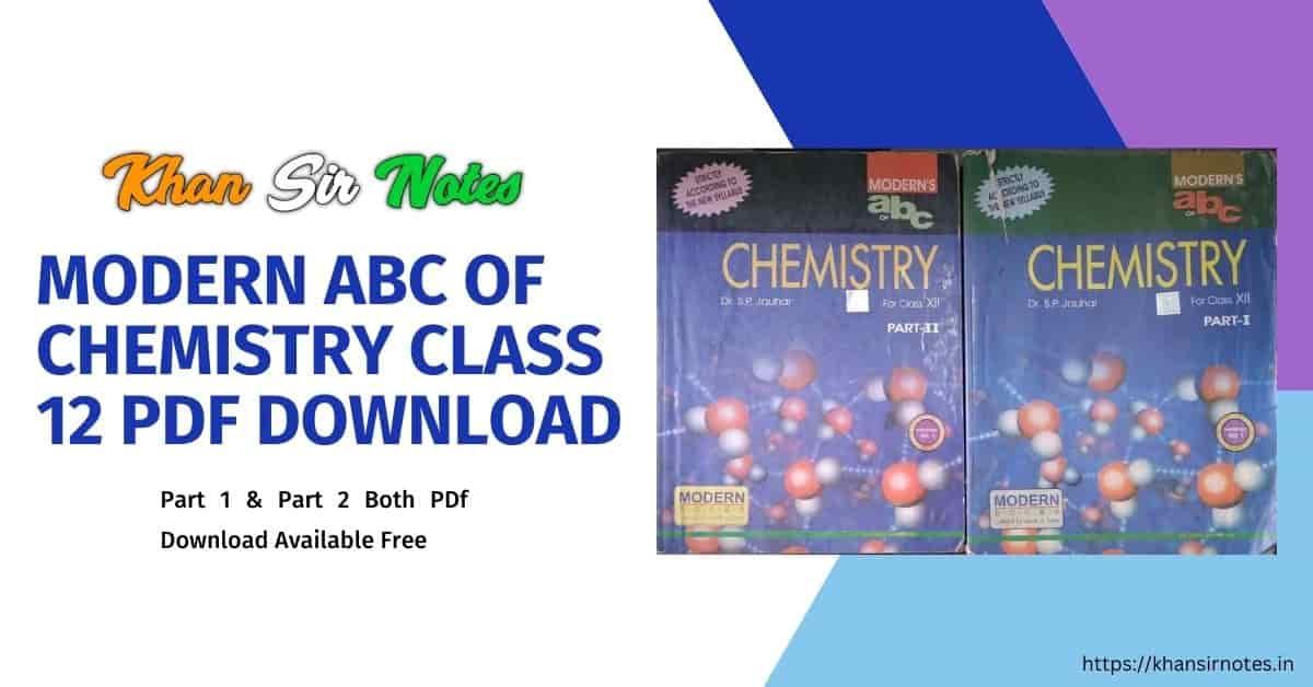 [PDF] Modern ABC Of Chemistry Class 12 PDF Download Part 1 & Part 2 ...